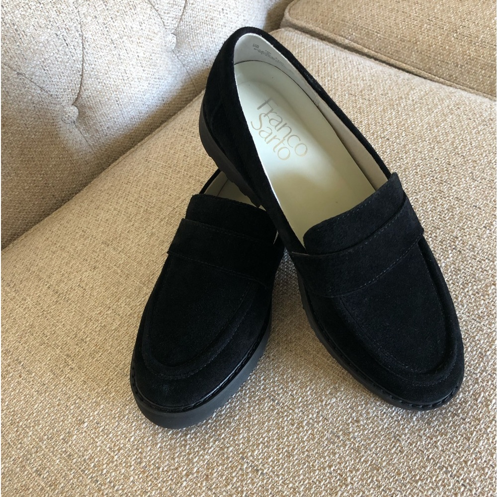 Franco Sarto Suede Loafers, new-no box, never worn, size 5M